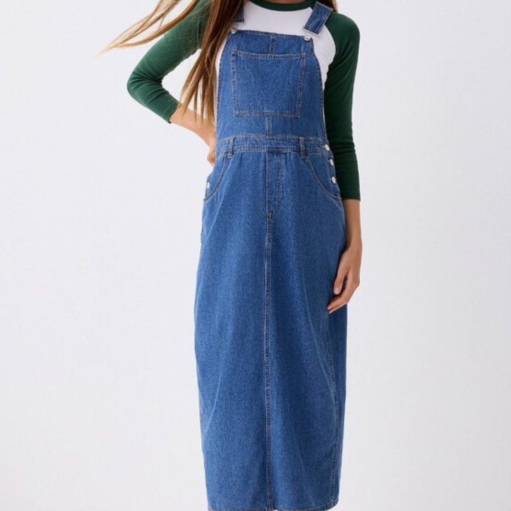 Twik Blue Denim Overall Dress